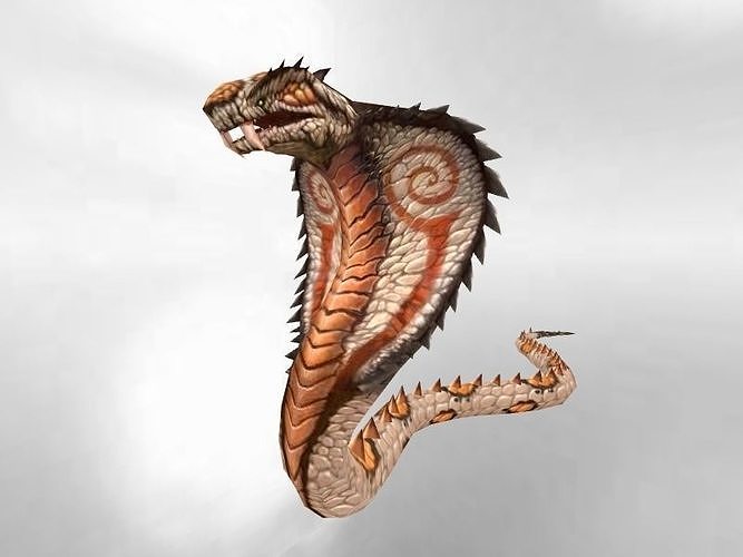 King Cobra Low Poly Low-poly 3D model
