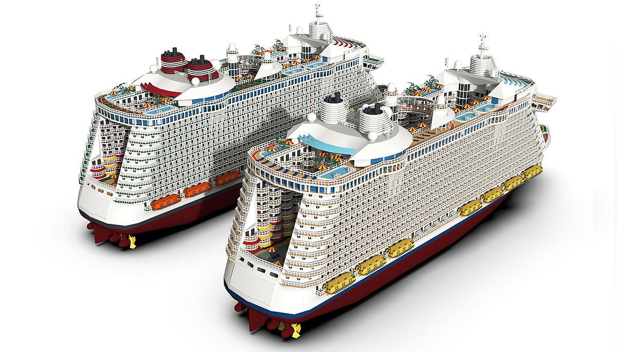 Passenger Ship Low-poly 3D model_3