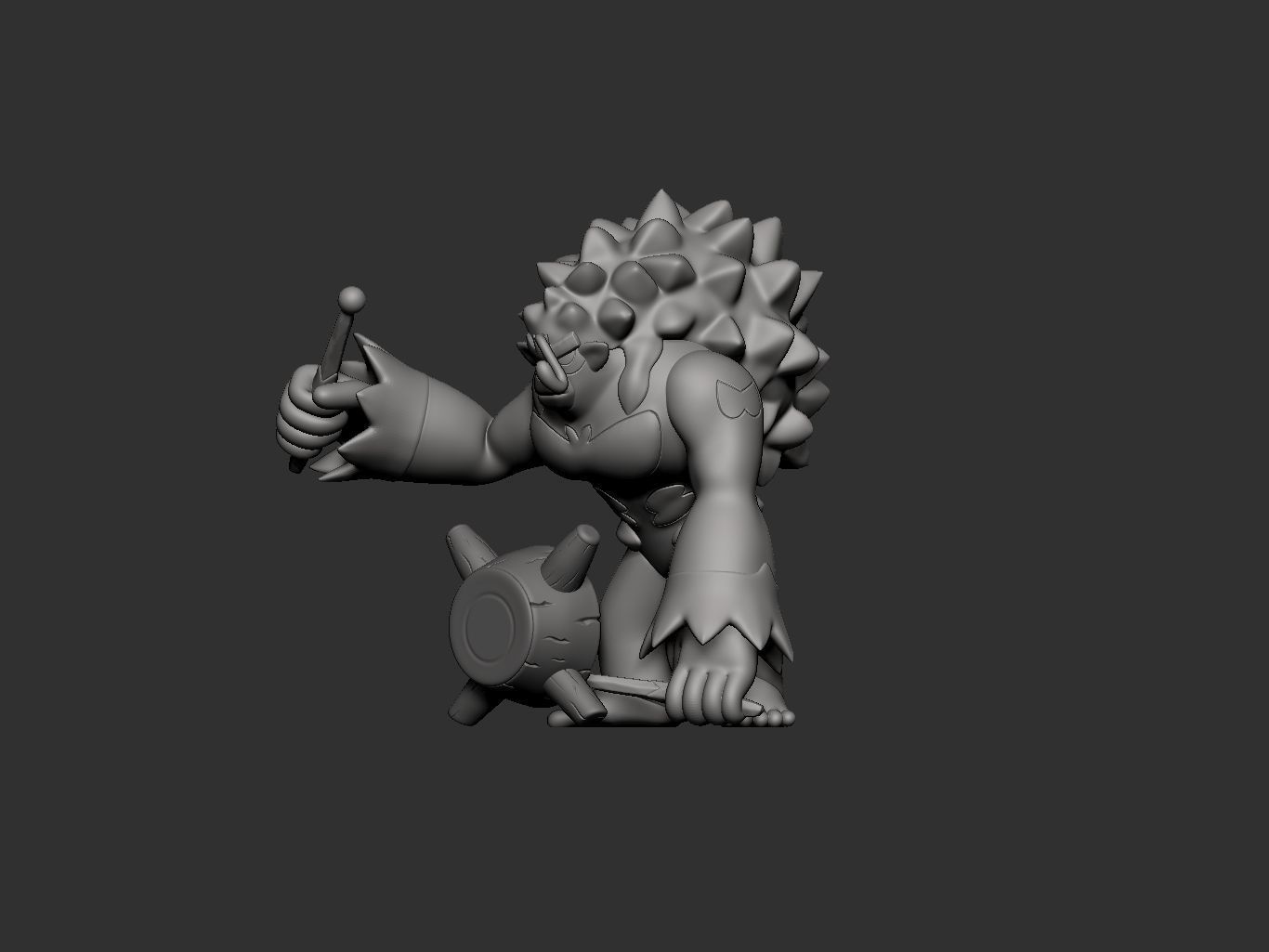 pokemon rillaboom 3D print model_6