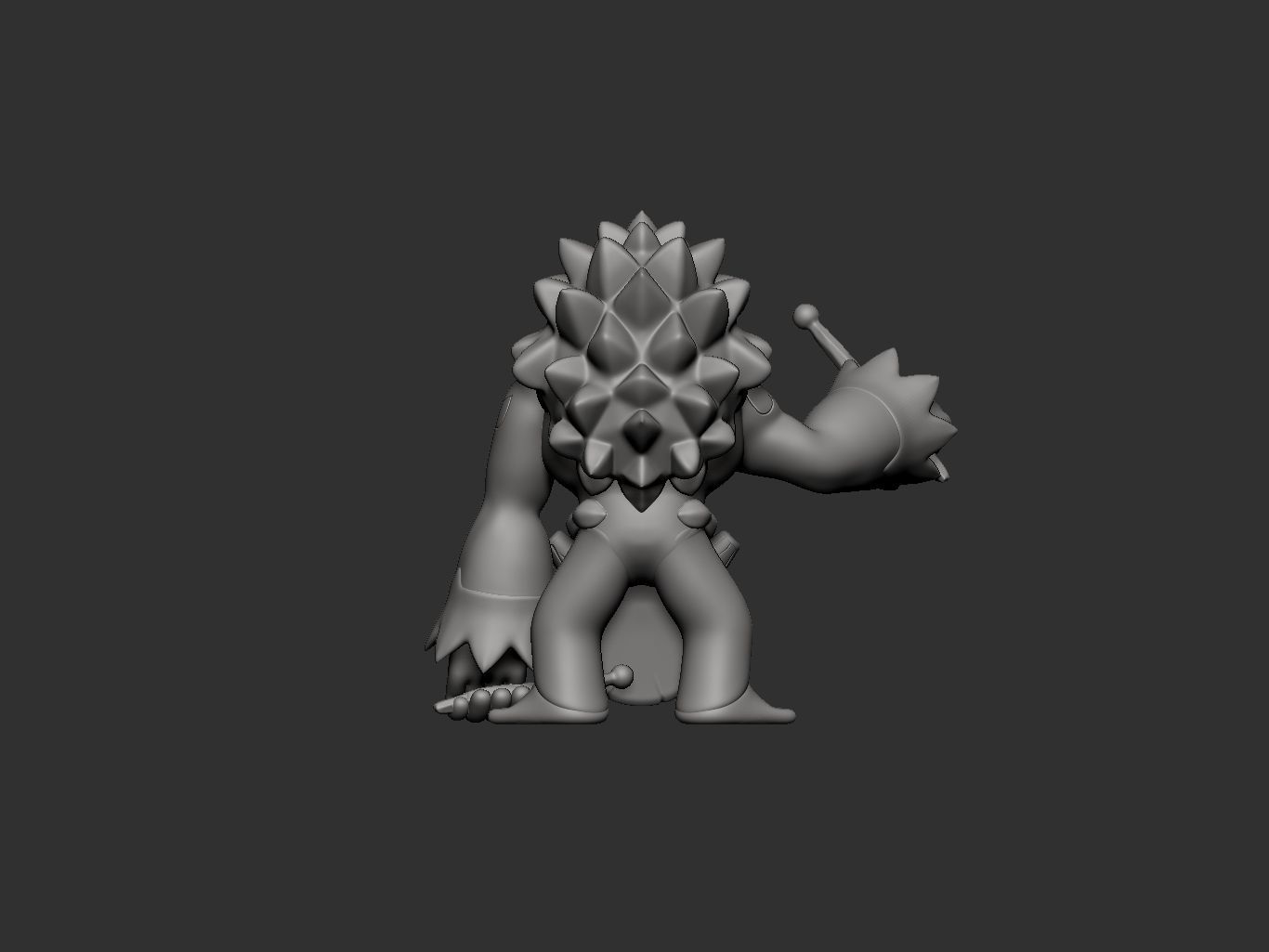 pokemon rillaboom 3D print model_10