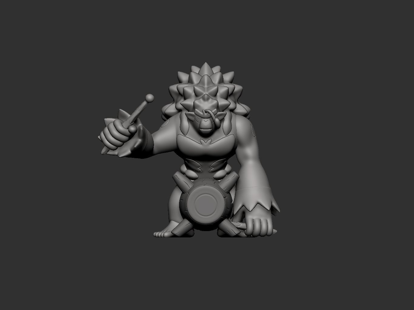 pokemon rillaboom 3D print model_2