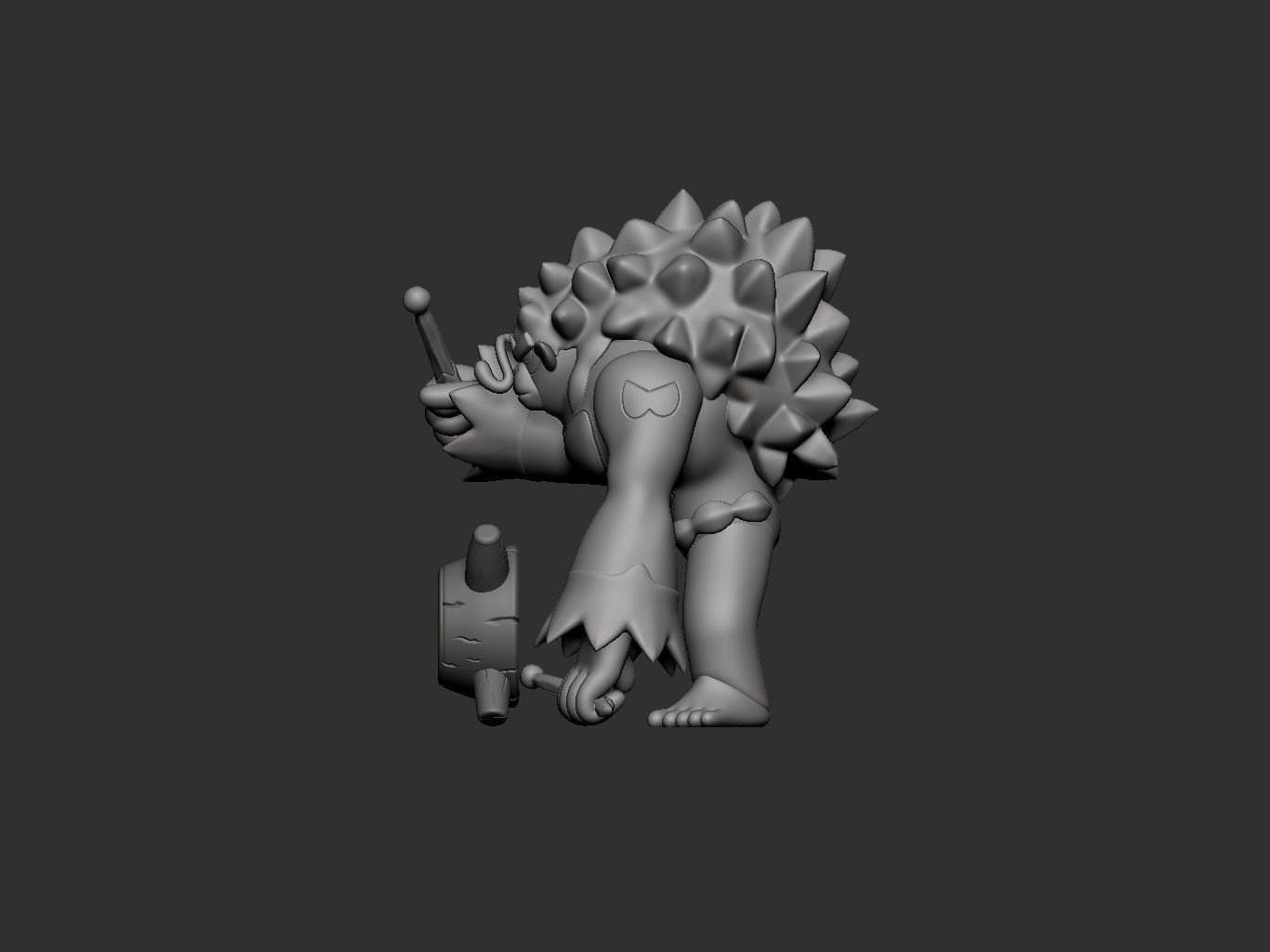 pokemon rillaboom 3D print model_8