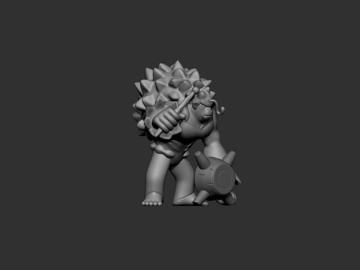 pokemon rillaboom 3D print model_4