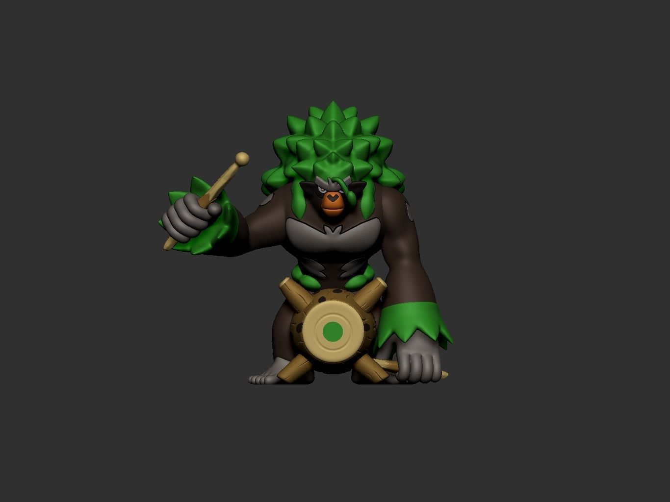 pokemon rillaboom 3D print model_1