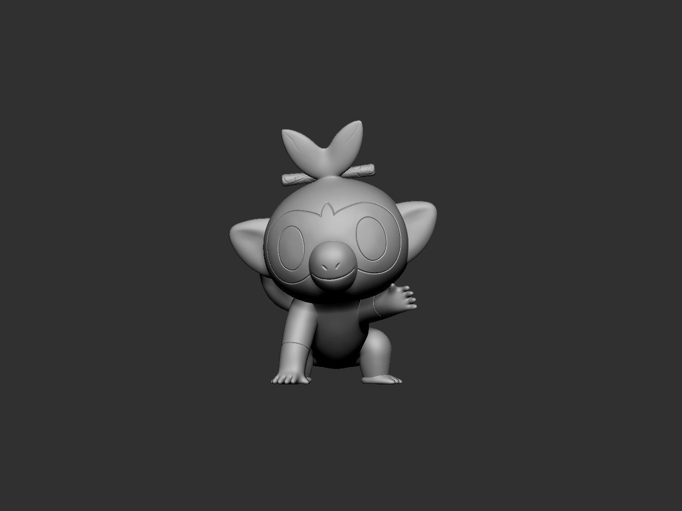 pokemon grookey evolution pack 3D print model_5