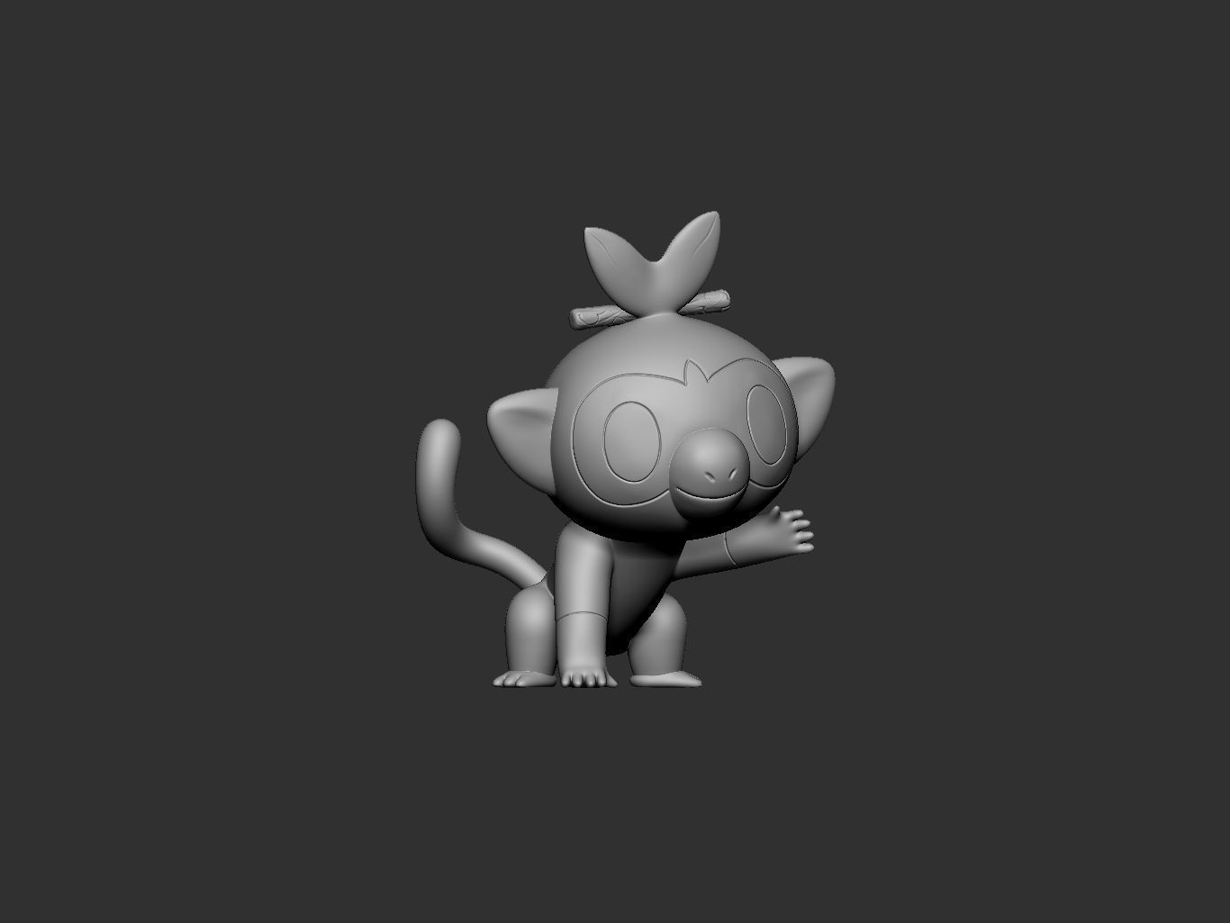 pokemon grookey evolution pack 3D print model_3