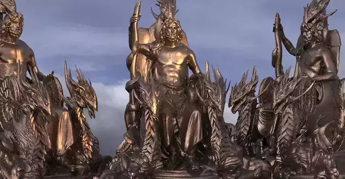 Zeus King of the Gods Throne 2  3D model