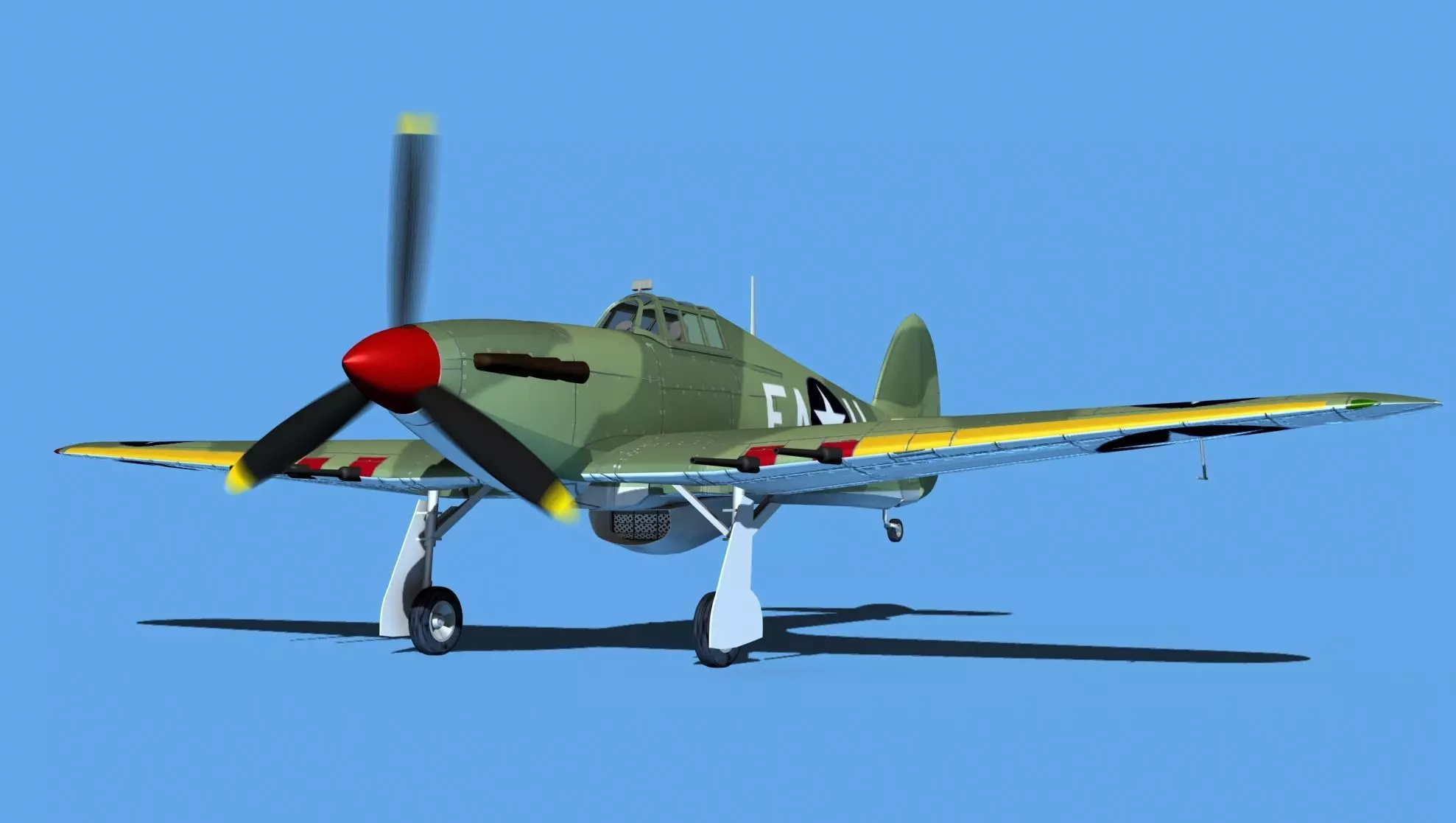 Hawker Hurricane MKII V18 3D model