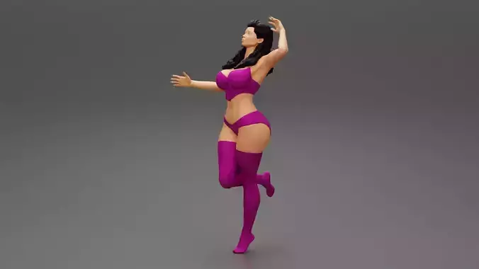 Beautiful Girl Stylish Bikini Portrait Posing Sandy Beach