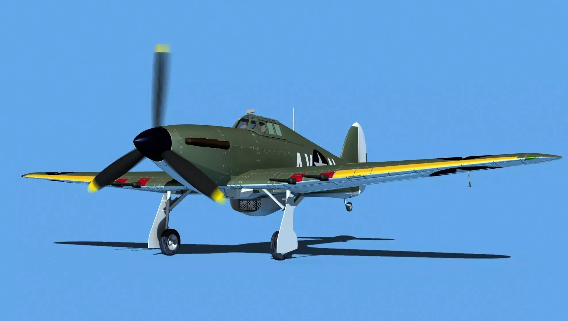 Hawker Hurricane MKII V19 3D model