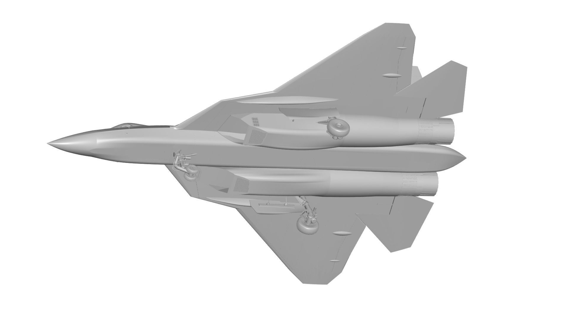 Sukhoi HAL FGFA Stealth Fighter 3D model_1