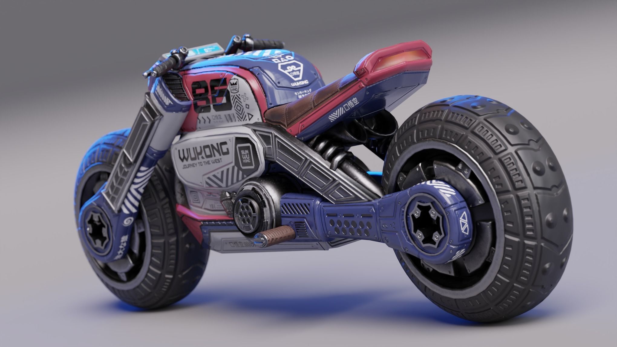 FUTUREBIKESTORE　p3 3D model Lowpoly Cyberpunk Motorcycle - Sun Wukong Bike VR / AR
