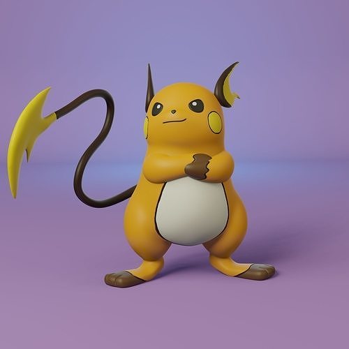 pokemon raichu 3D print model