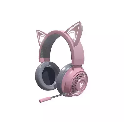 Razer Headphones Kitty Ears 3D model