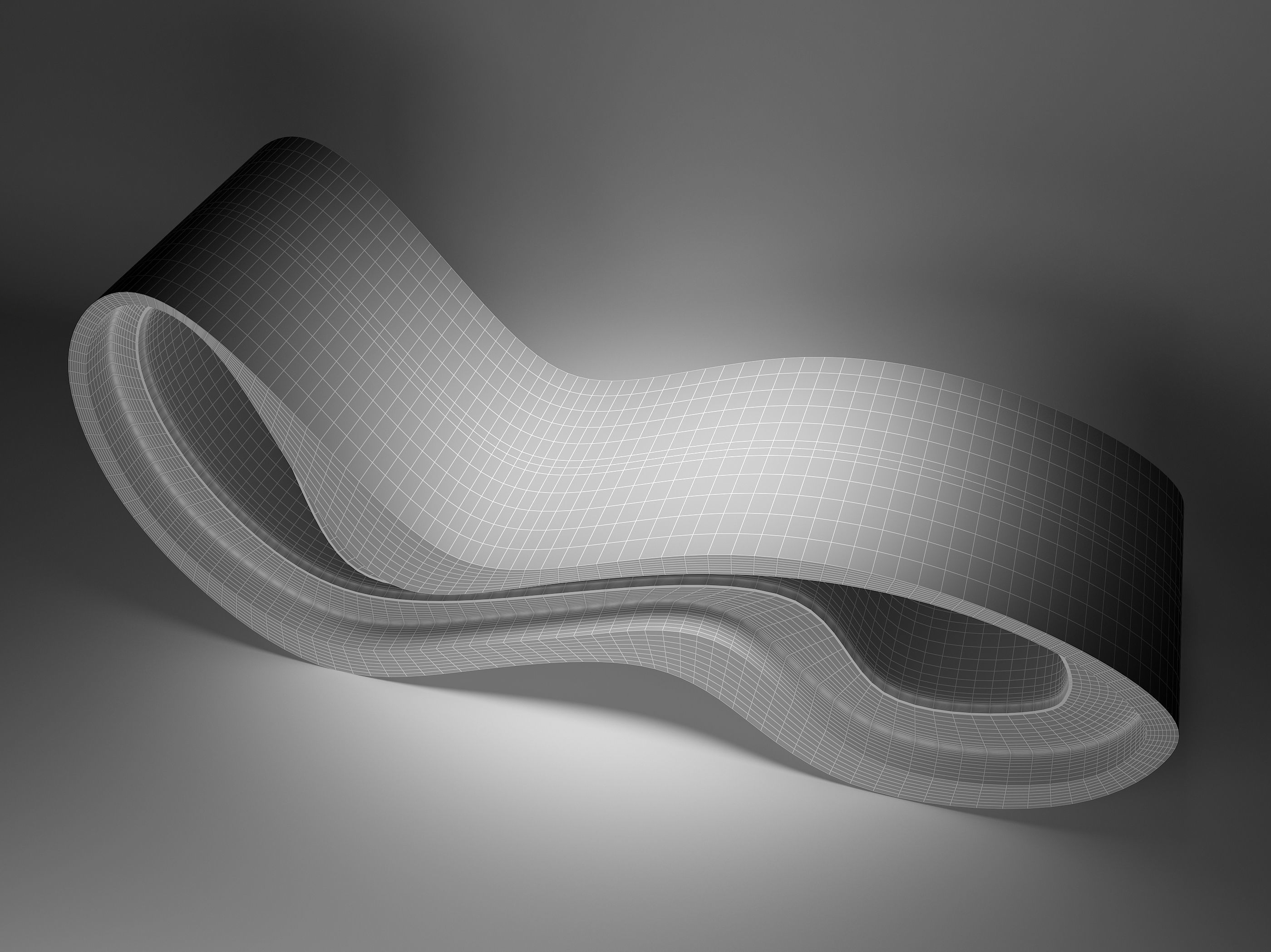 Modern Chair Low-poly 3D model_2