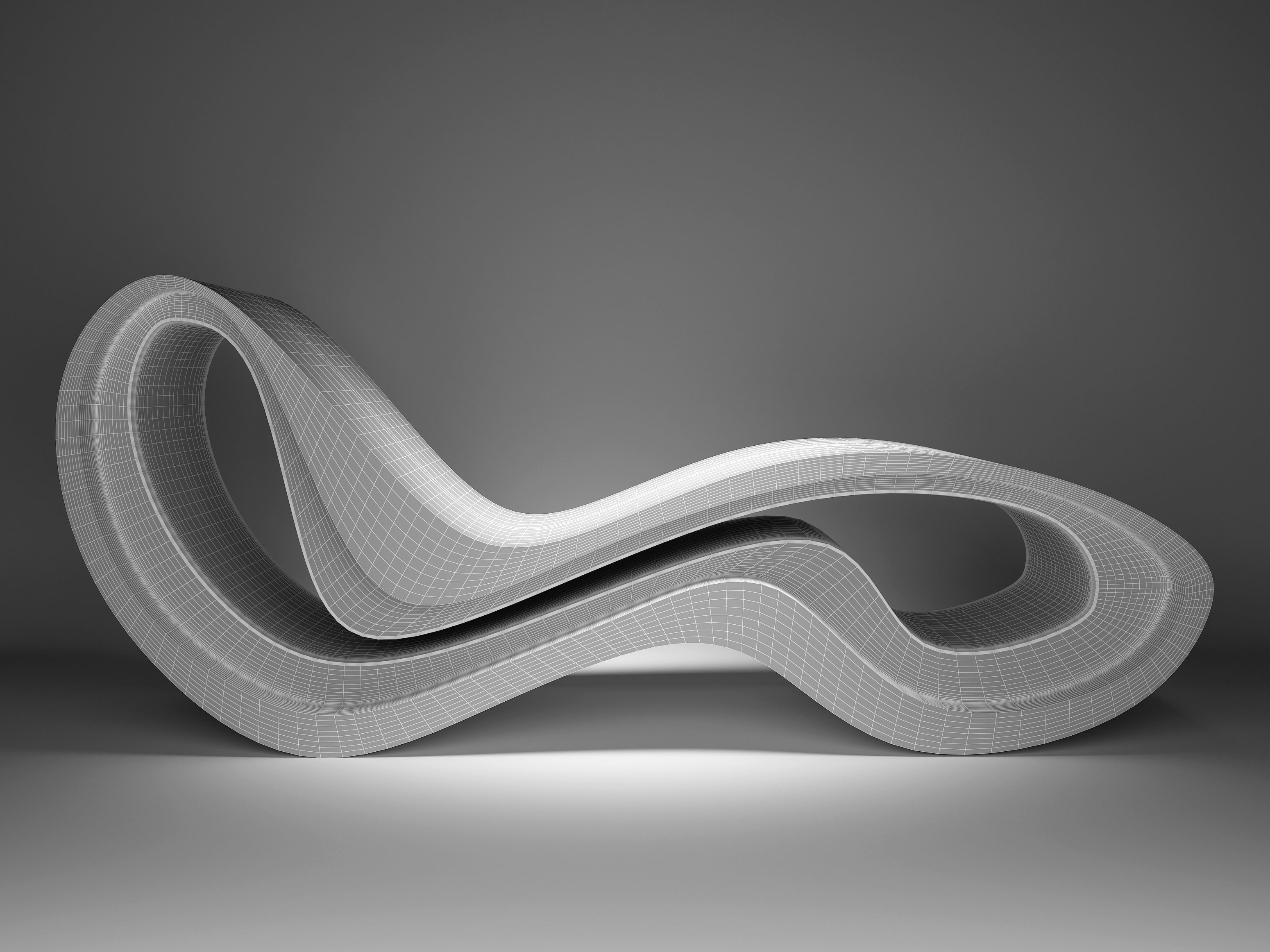 Modern Chair Low-poly 3D model_1