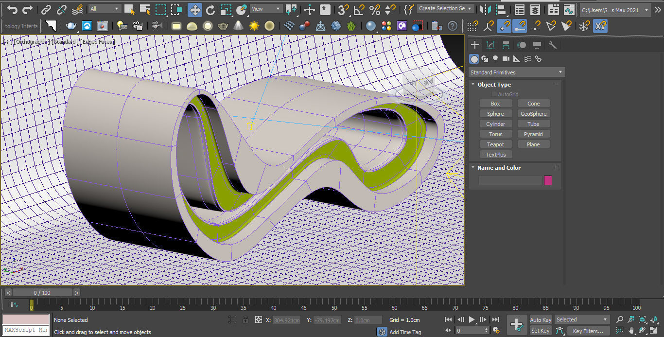 Modern Chair Low-poly 3D model_6