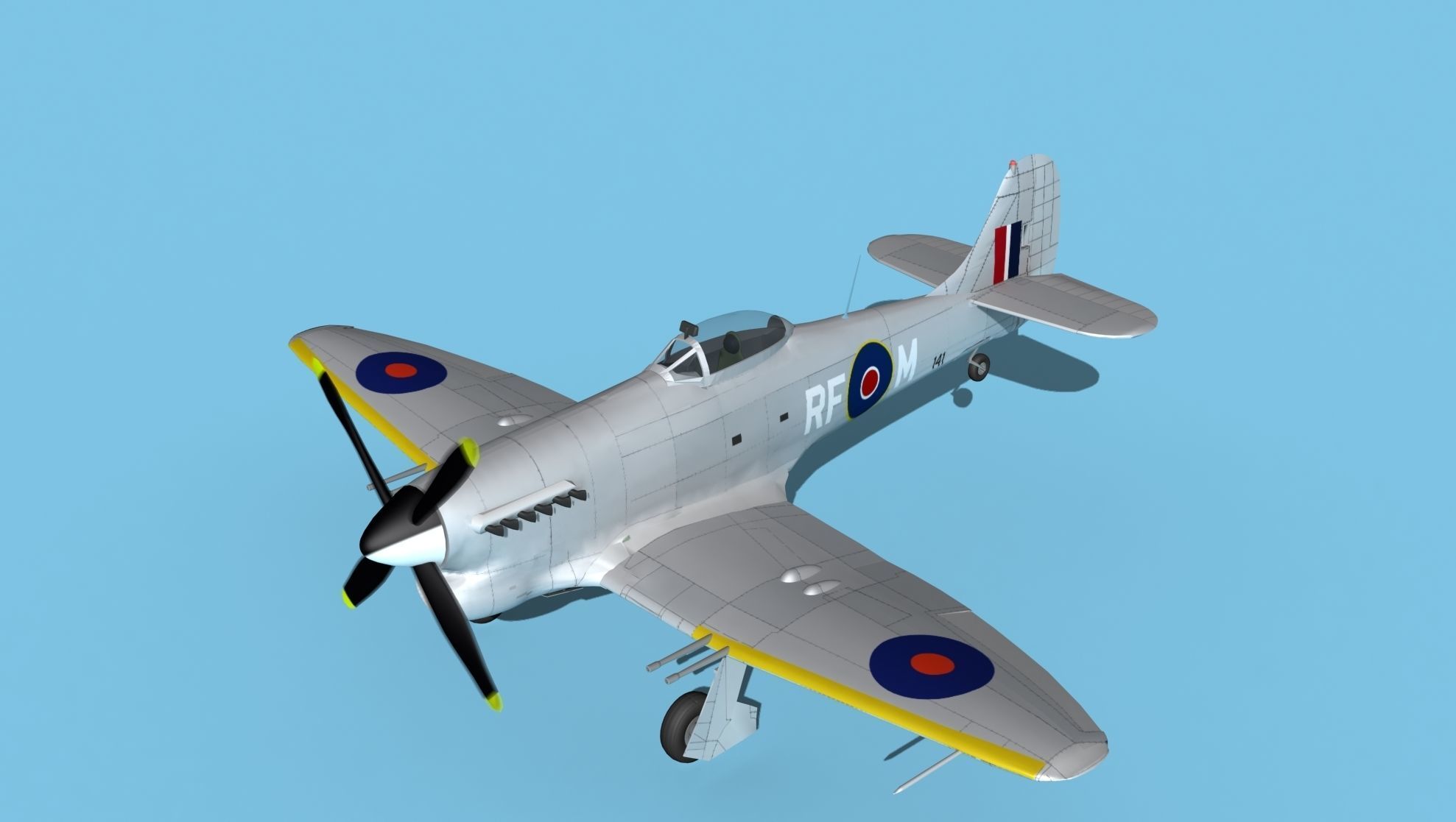 Hawker Hawker Tempest MK1 V04 3D model_10