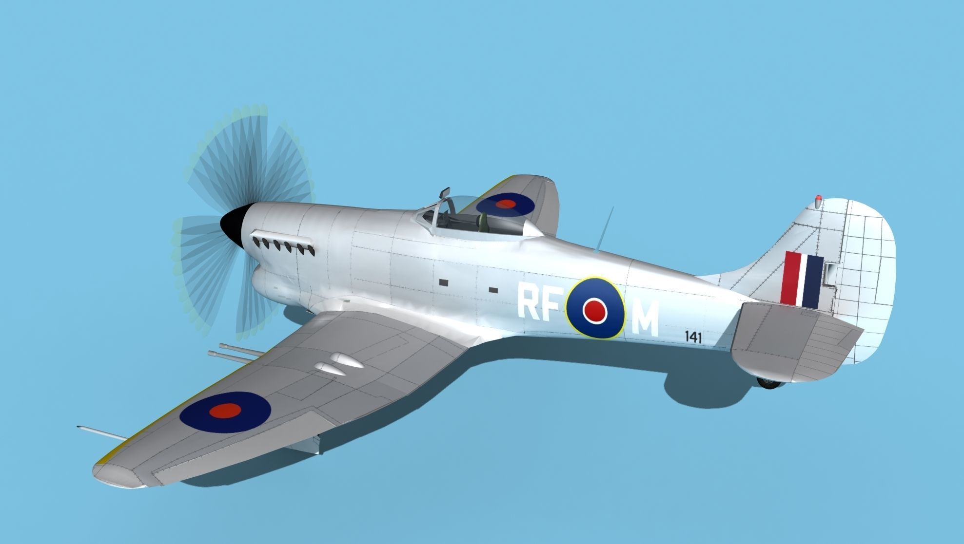 Hawker Hawker Tempest MK1 V04 3D model_8