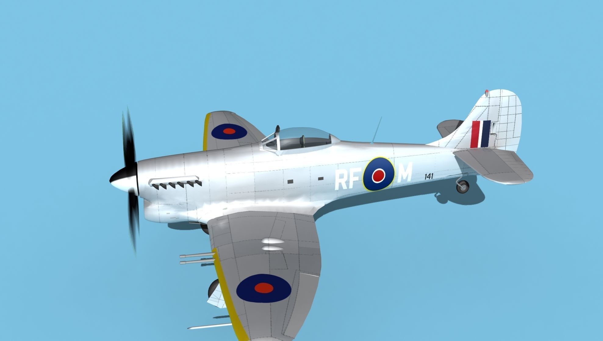 Hawker Hawker Tempest MK1 V04 3D model_9
