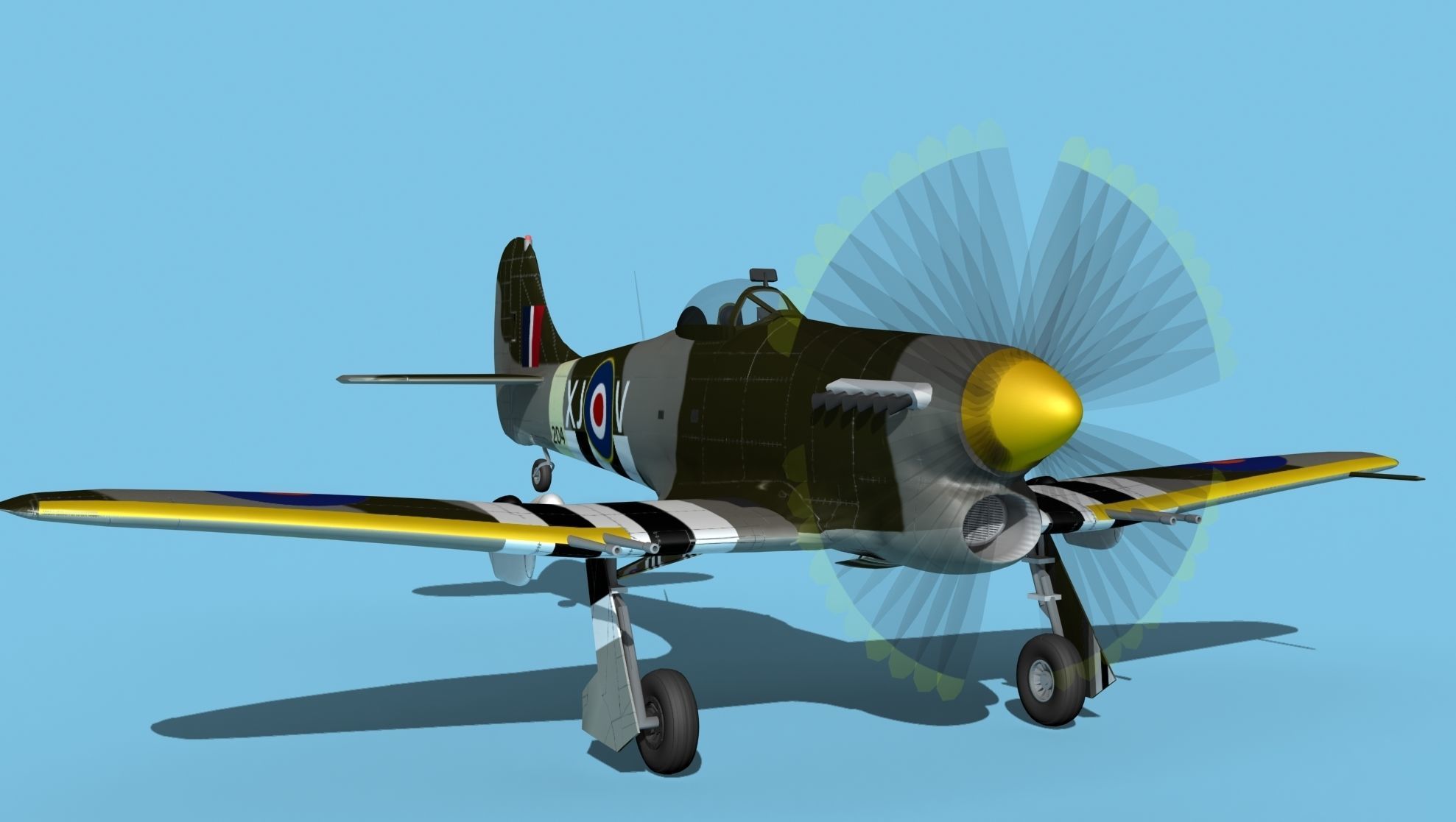 Hawker Hawker Tempest MK1 V06 3D model_2