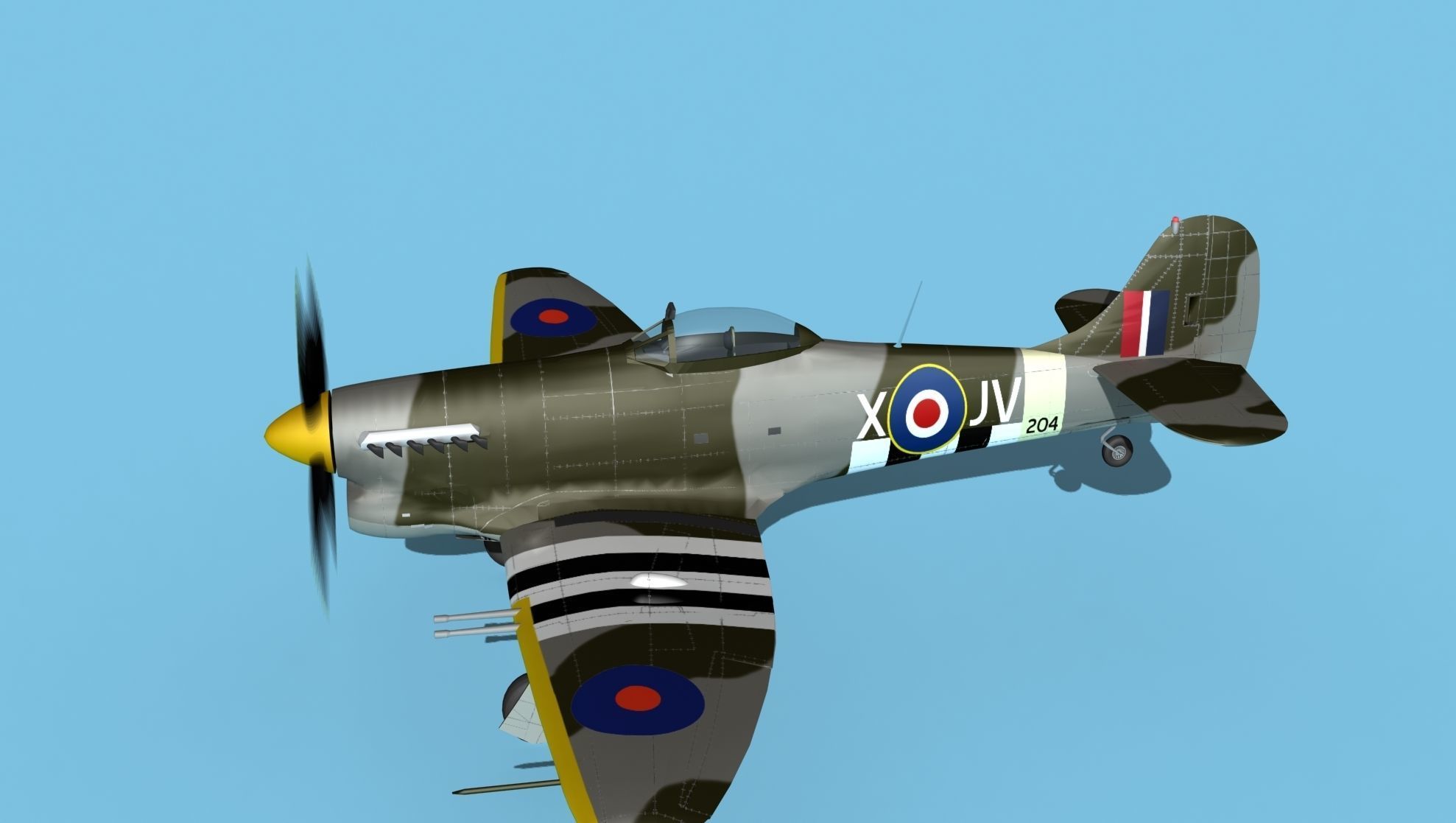 Hawker Hawker Tempest MK1 V06 3D model_9