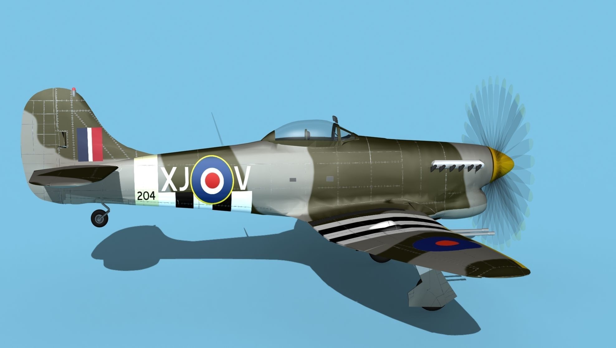 Hawker Hawker Tempest MK1 V06 3D model_4