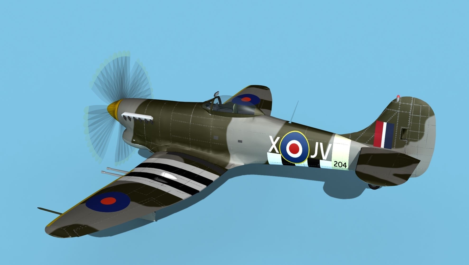 Hawker Hawker Tempest MK1 V06 3D model_8