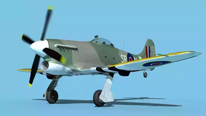 Hawker Hawker Tempest MK1 V09 3D model