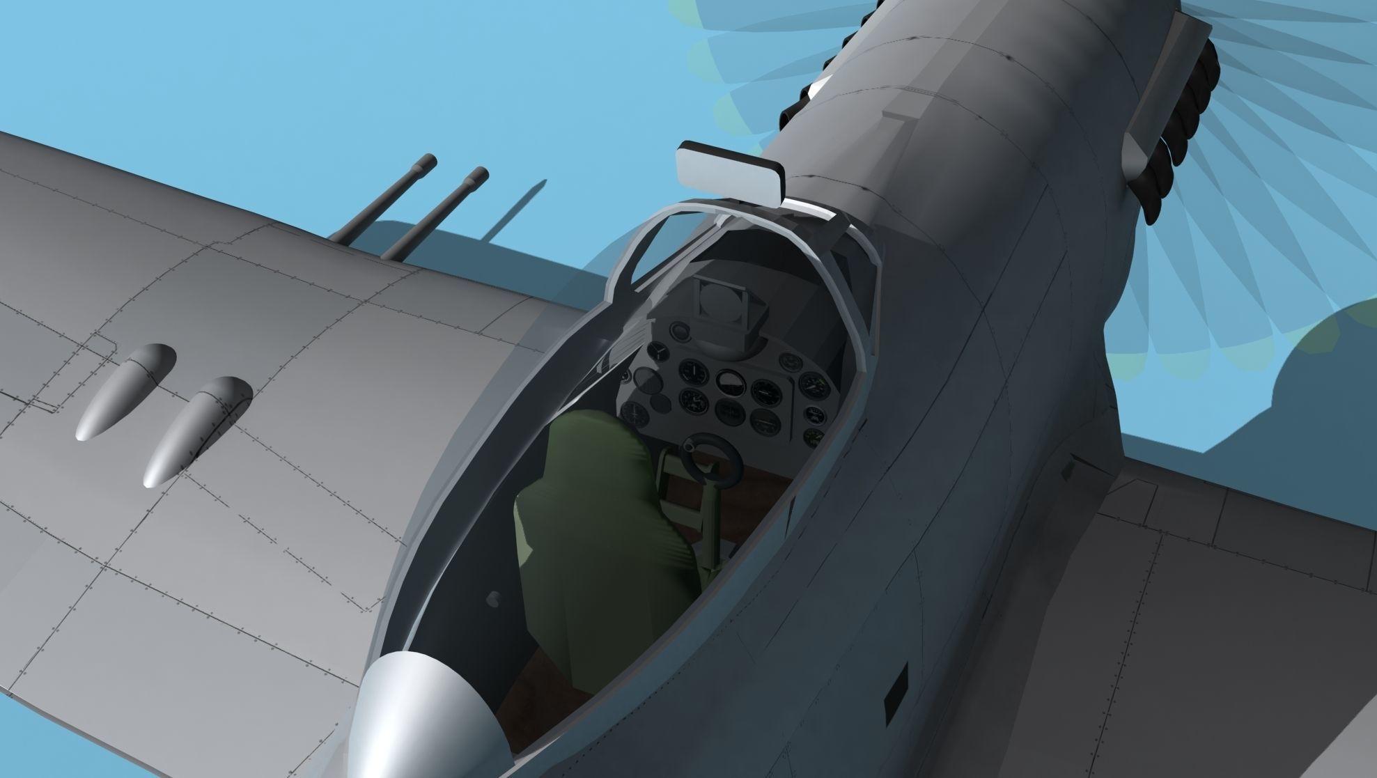 Hawker Hawker Tempest MK1 V11 3D model_11