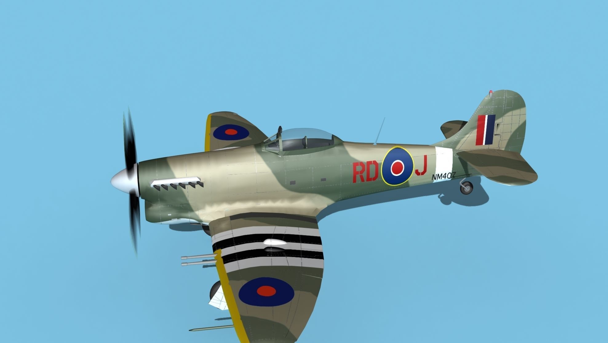 Hawker Hawker Tempest MK1 V12 3D model_9