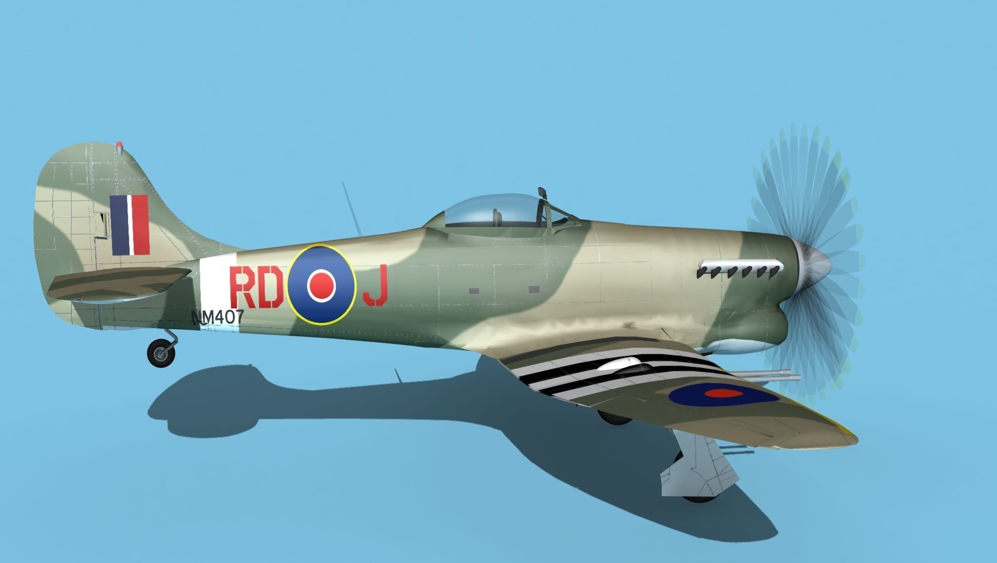 Hawker Hawker Tempest MK1 V12 3D model_4