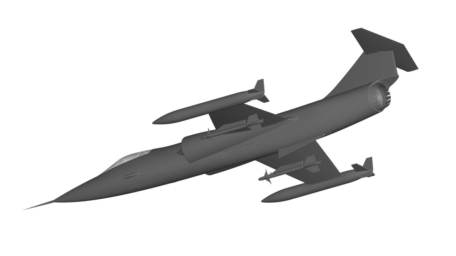 Lockheed F104-G Starfighter 3D model_3