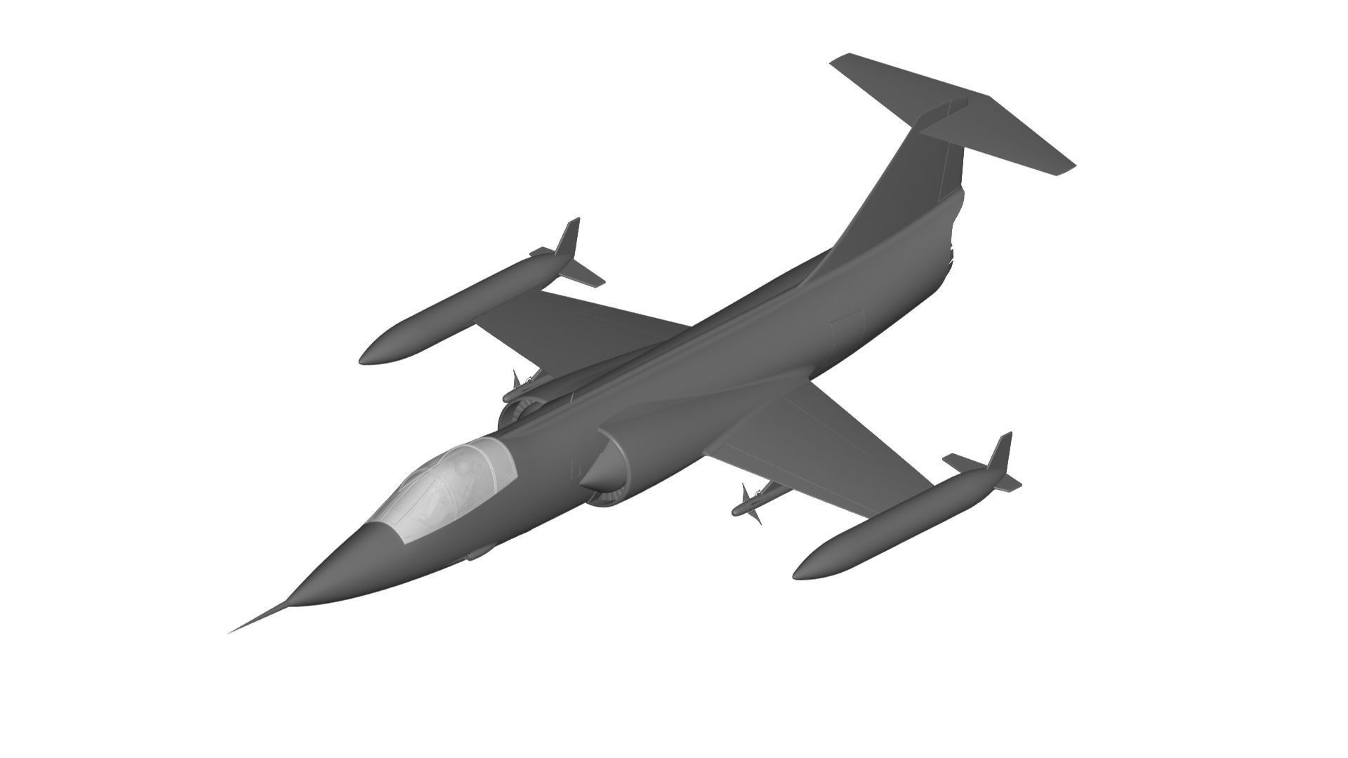 Lockheed F104-G Starfighter 3D model_4