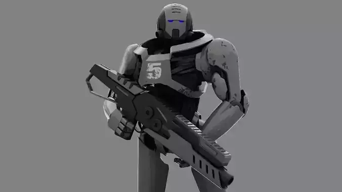 Android Soldier rigged character