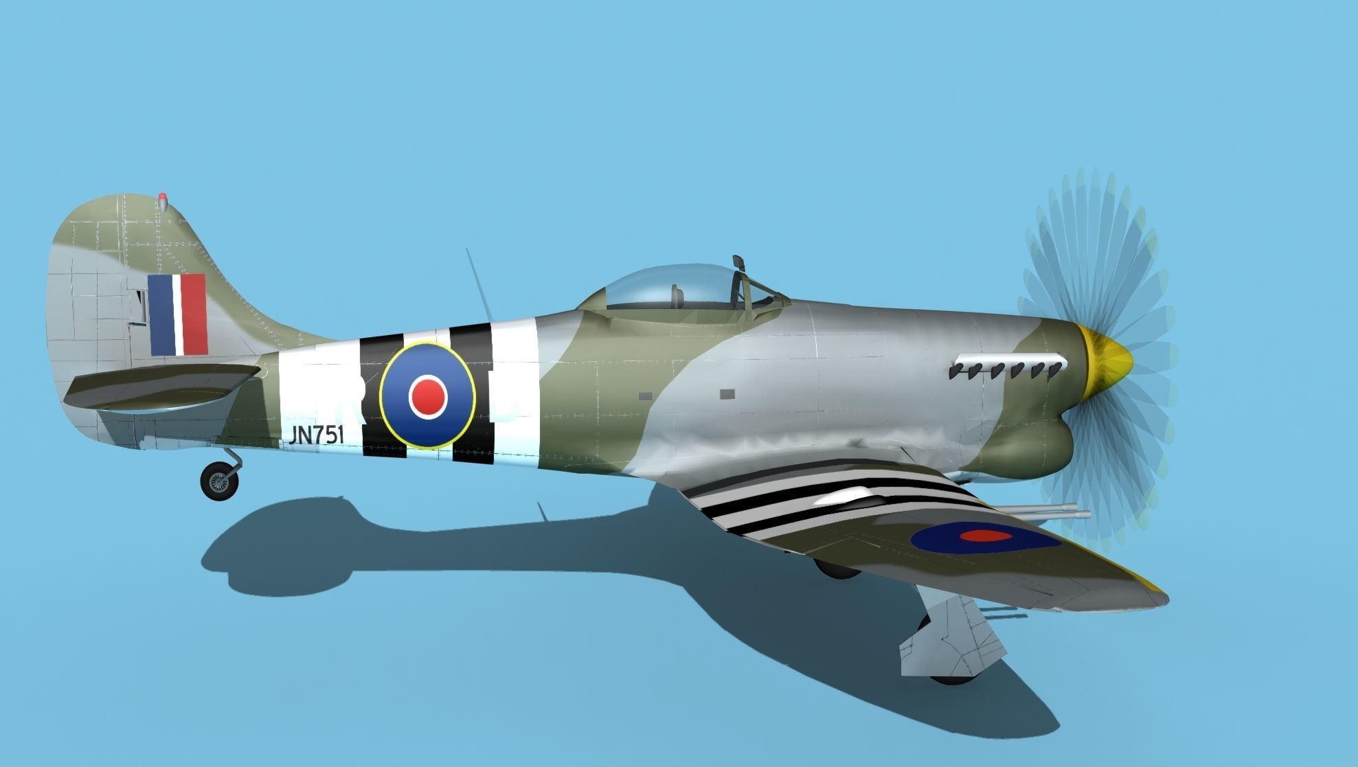 Hawker Hawker Tempest MK1 V14 3D model_4
