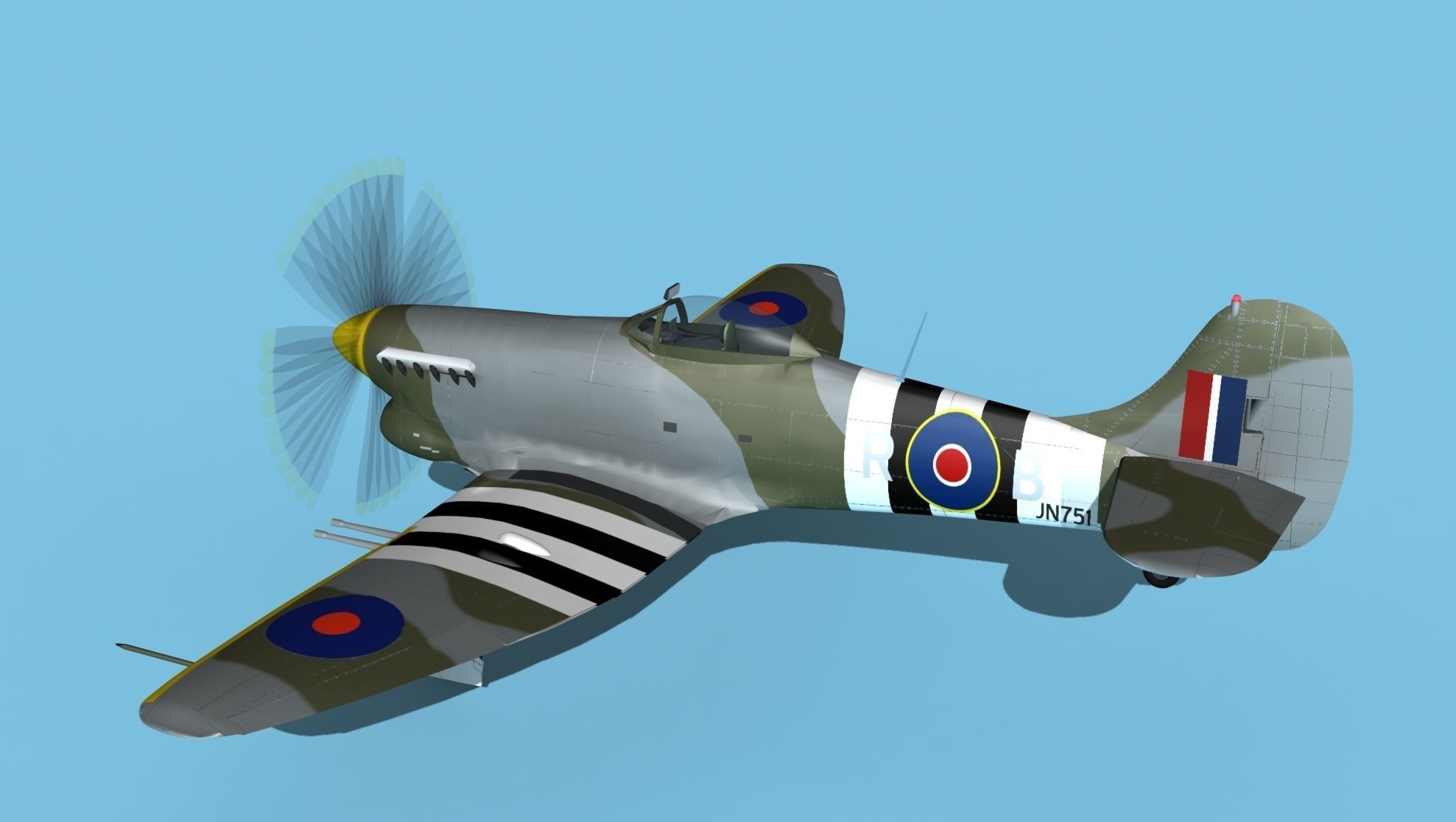 Hawker Hawker Tempest MK1 V14 3D model_8
