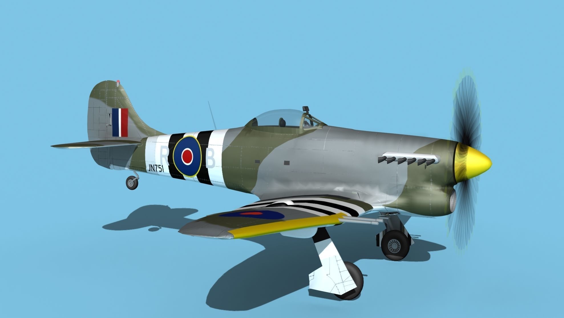 Hawker Hawker Tempest MK1 V14 3D model_3