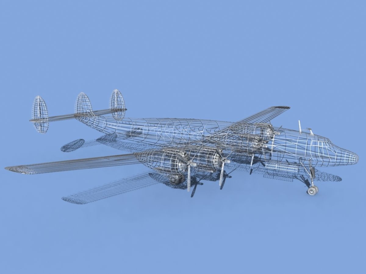 Lockheed L1649 Star Liner Aerospace Lines 3D model_14