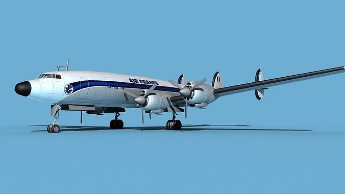 Lockheed L1649 Star Liner Air France 3D model
