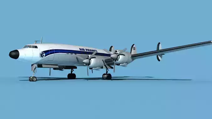 Lockheed L1649 Star Liner Air France 3D model