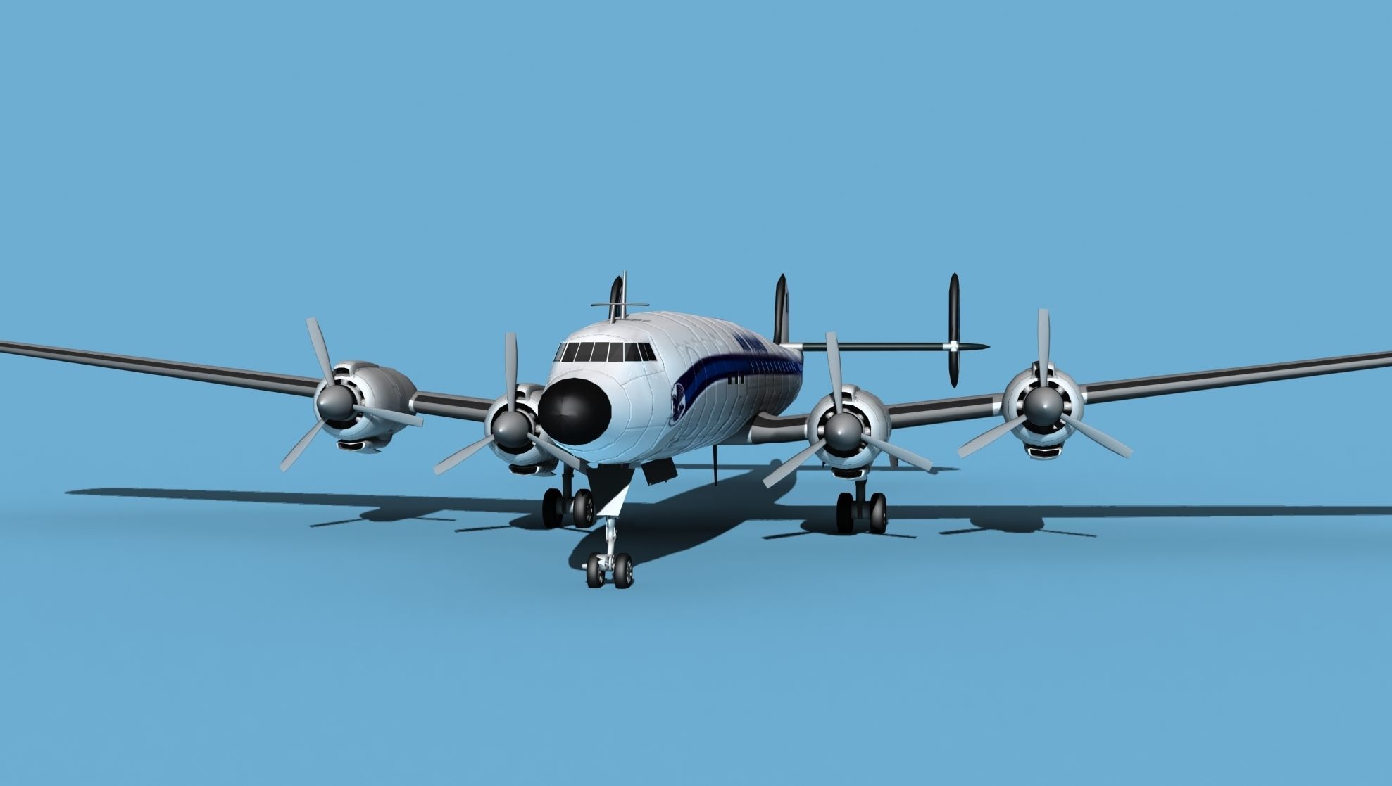 Lockheed L1649 Star Liner Air France 3D model_1