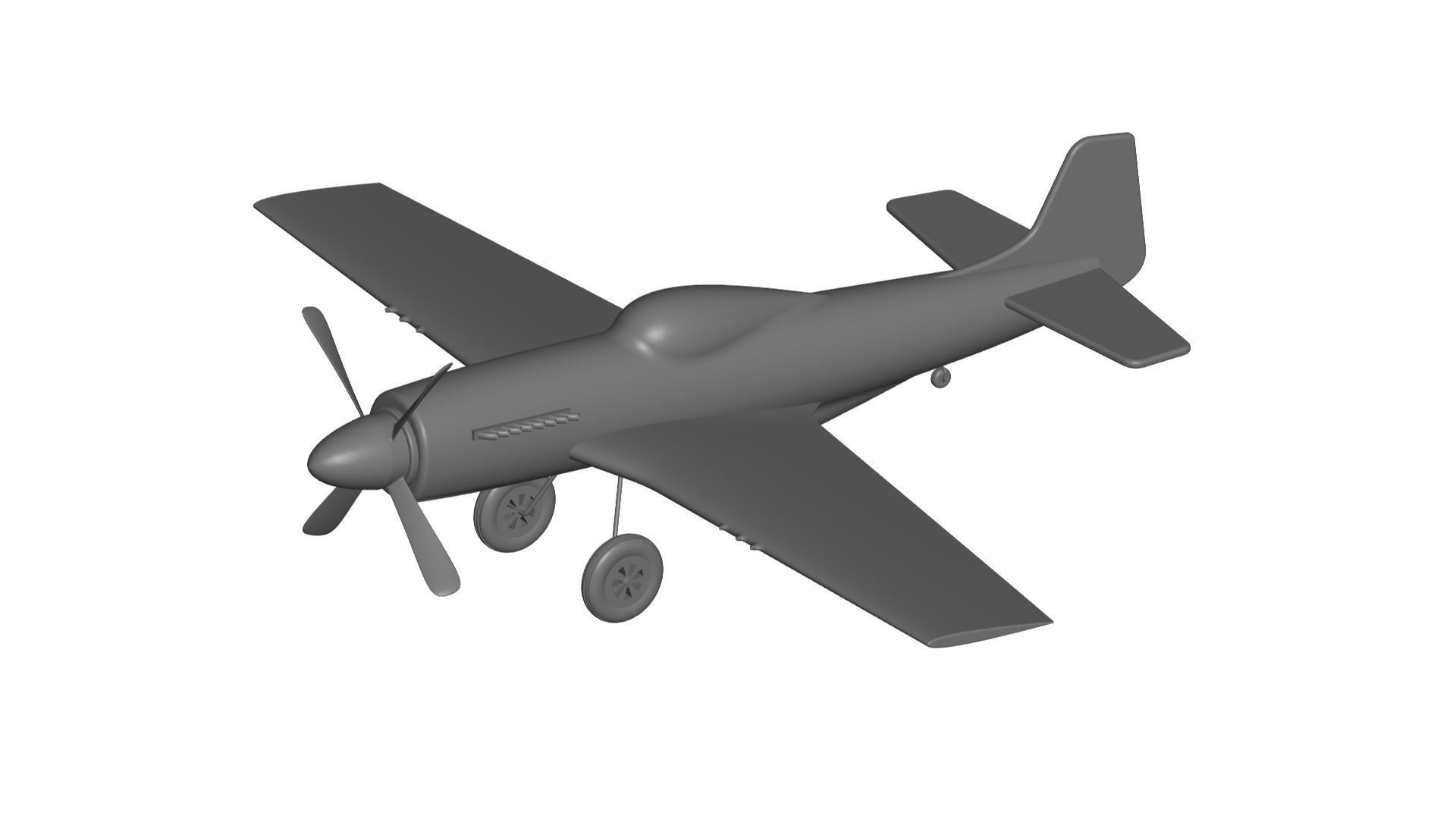 P51 mustang  3D model_1