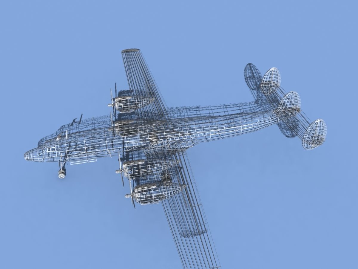 Lockheed L1649 Star Liner Bare Metal 3D model_20