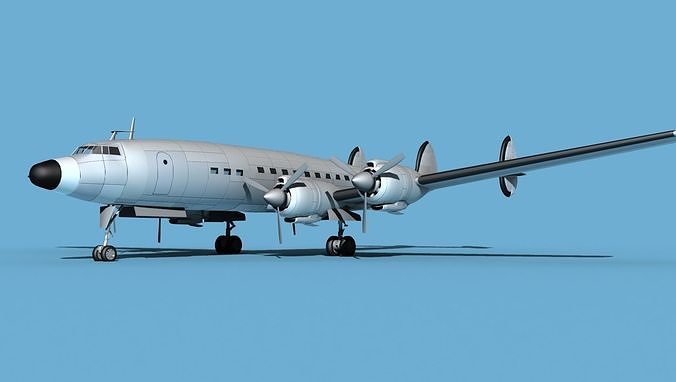 Lockheed L1649 Star Liner Bare Metal 3D model