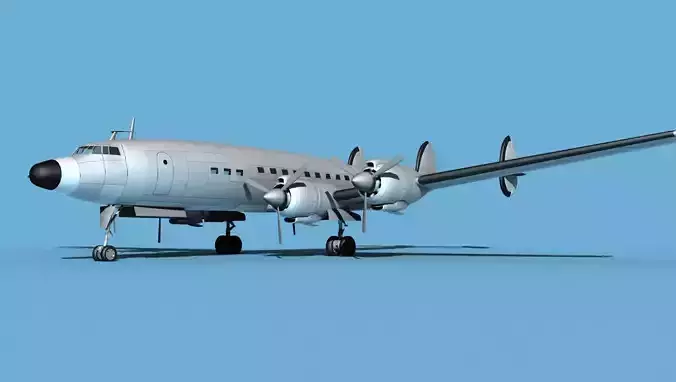 Lockheed L1649 Star Liner Bare Metal 3D model