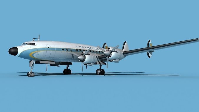 Lockheed L1649 Star Liner Lufthansa 3D model