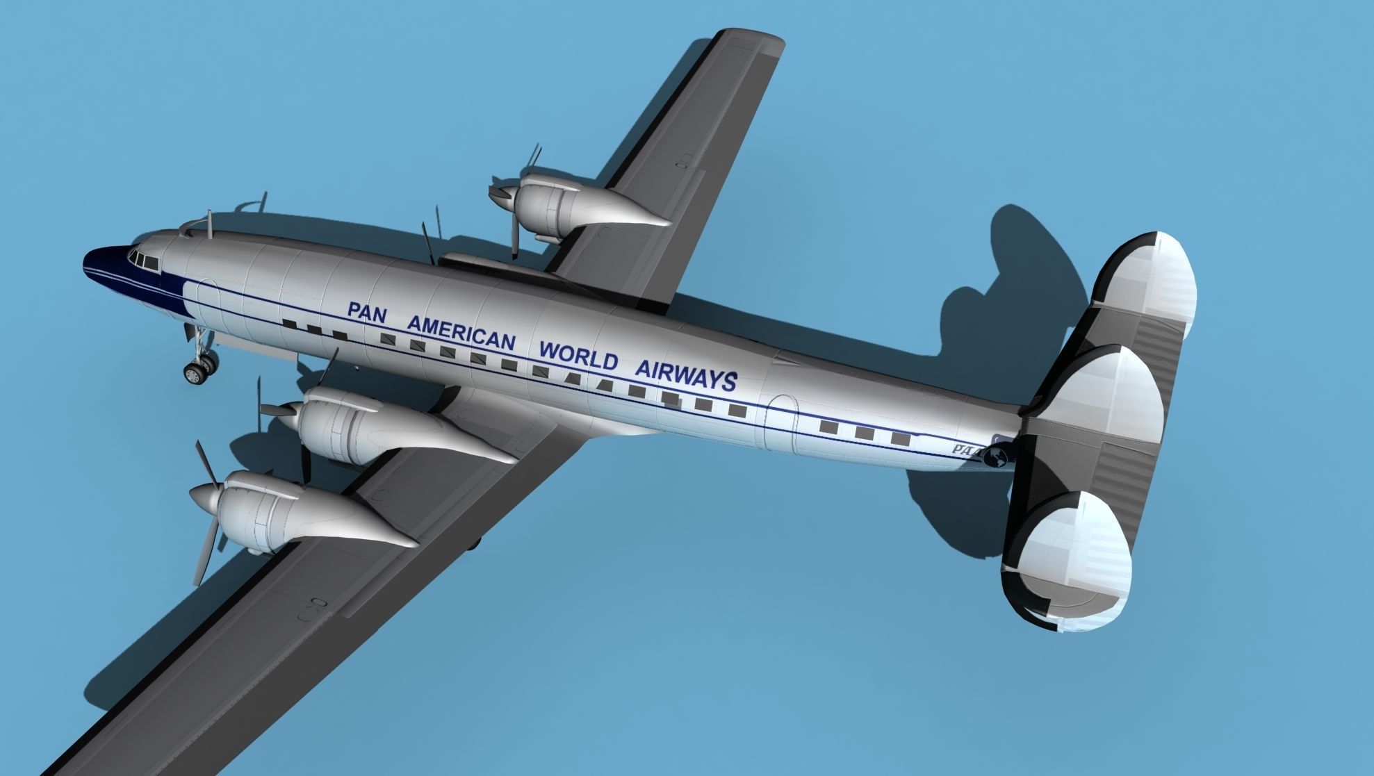 Lockheed L1649 Star Liner Pan Am 1 3D model_8
