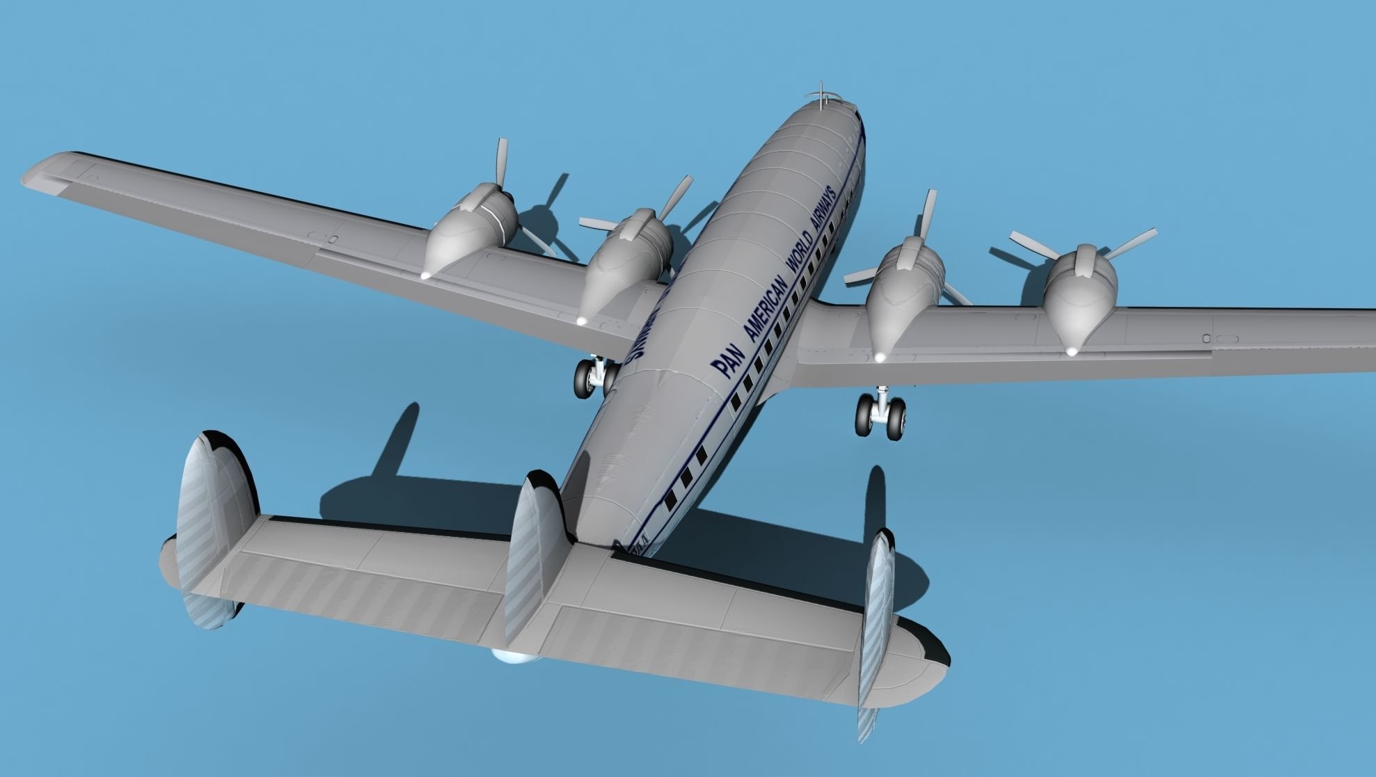 Lockheed L1649 Star Liner Pan Am 1 3D model_6