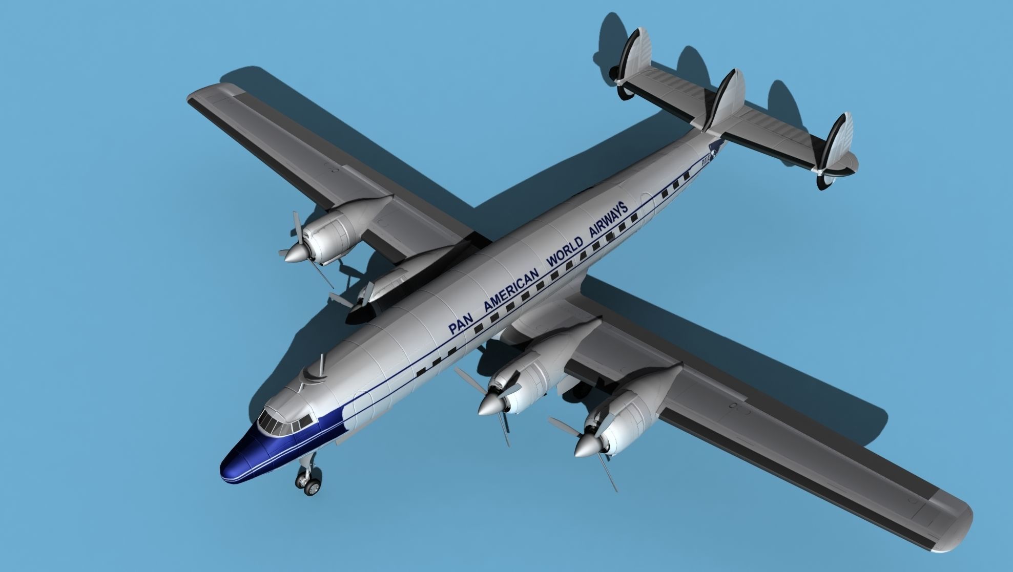 Lockheed L1649 Star Liner Pan Am 1 3D model_10